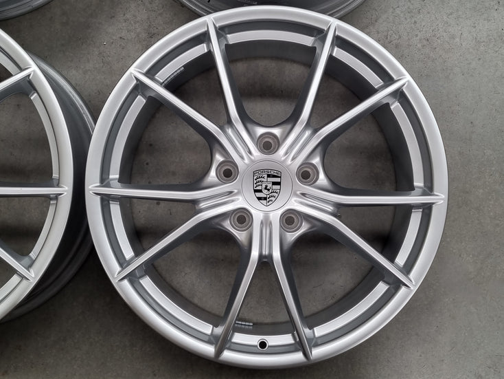 Load image into Gallery viewer, Genuine Porsche 718 982 Carrera S4 Silver 20 Inch Alloy Wheels Set of 4
