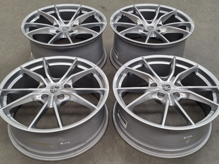Load image into Gallery viewer, Genuine Porsche 718 982 Carrera S4 Silver 20 Inch Alloy Wheels Set of 4