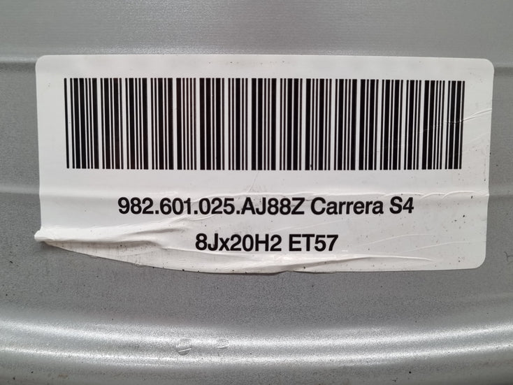 Load image into Gallery viewer, Genuine Porsche 718 982 Carrera S4 Silver 20 Inch Alloy Wheels Set of 4