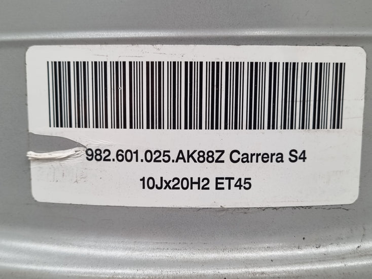 Load image into Gallery viewer, Genuine Porsche 718 982 Carrera S4 Silver 20 Inch Alloy Wheels Set of 4