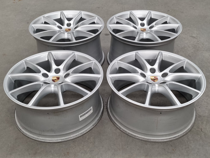 Load image into Gallery viewer, Genuine Porsche Cayenne 9Y Coupe Hybrid 20 Inch Silver Wheels Set of 4