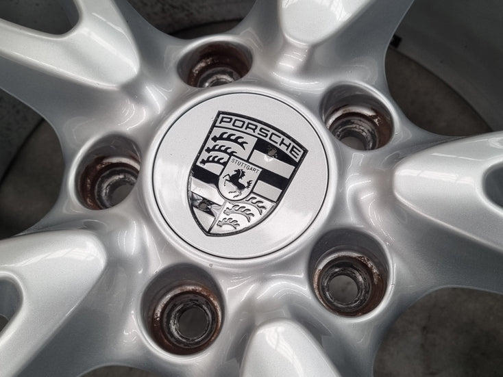 Load image into Gallery viewer, Genuine Porsche 911 997 Carrera IV Silver 18 Inch Wheels Set of 4