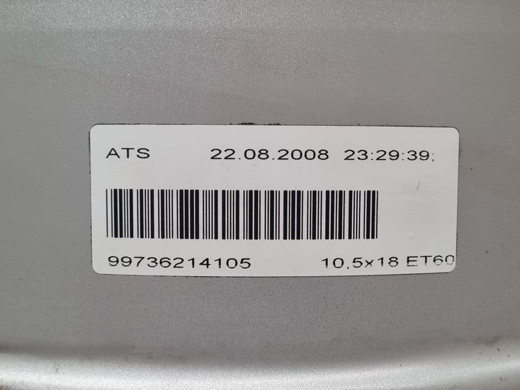 Load image into Gallery viewer, Genuine Porsche 911 997 Carrera IV Silver 18 Inch Wheels Set of 4