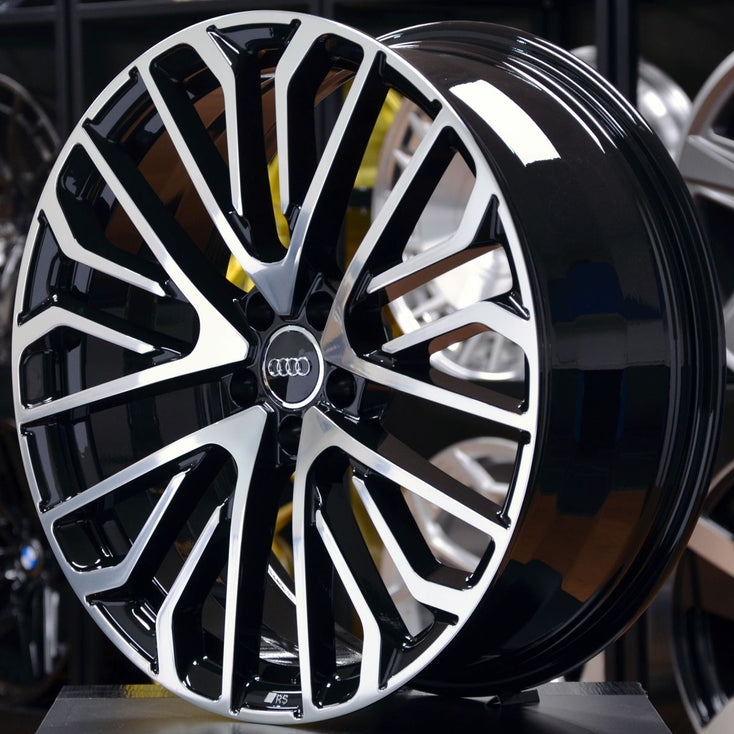 Load image into Gallery viewer, Forged AD02 Black Polished Spokes 20 Inch Wheels - AUDI Q3