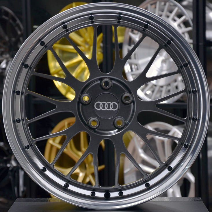 Load image into Gallery viewer, Forged AD06 Grey Polished Lip 19 Inch Wheels - AUDI RS3 8V