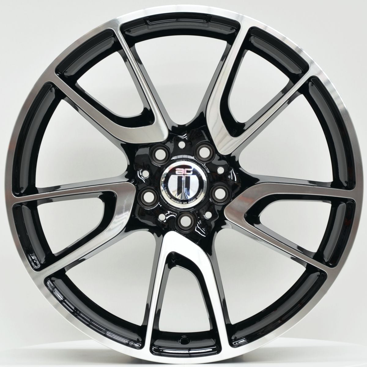 Load image into Gallery viewer, AM430 19 Inch Staggered ET42 Black Machined Face
