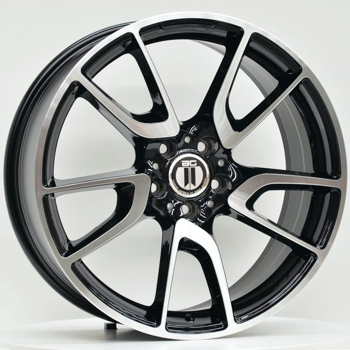 AM430 19 Inch Staggered ET42 Black Machined Face