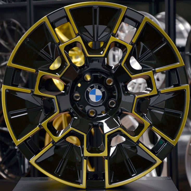 Load image into Gallery viewer, Forged BM054 Gloss Black Gold 23 Inch Wheels - BMW XM