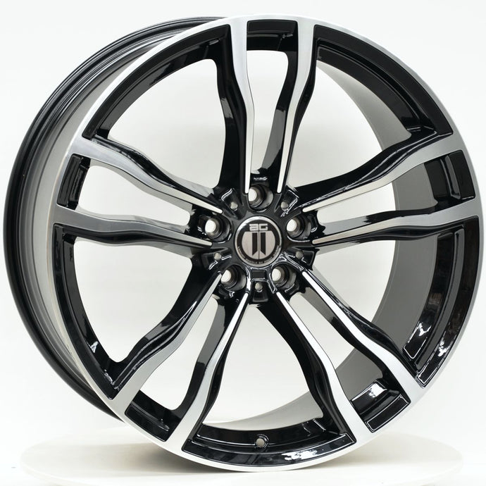 F05 22 Inch Staggered Black Machined - BMW X5/X6