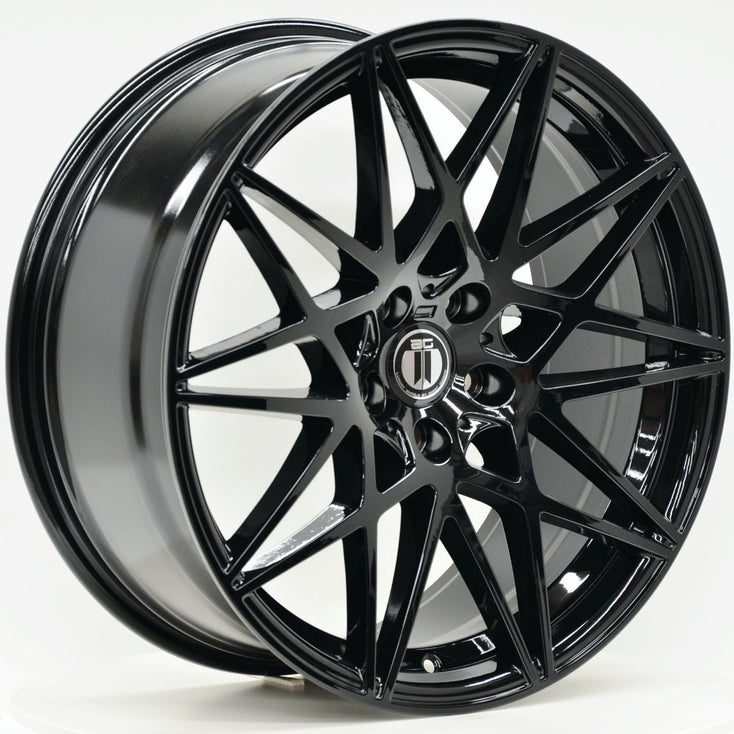 Load image into Gallery viewer, GT 19 Inch Staggered ET35 Gloss Black