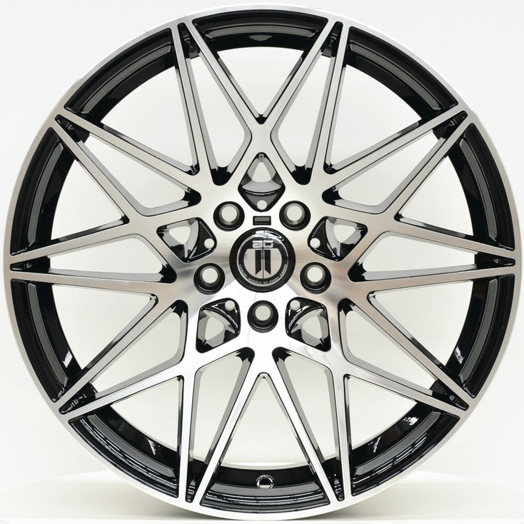 Load image into Gallery viewer, GT 20 Inch Staggered ET35 Black Machined