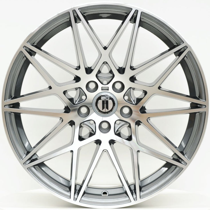 Load image into Gallery viewer, GT 19 Inch Staggered ET35 Grey Machined