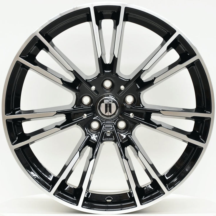 Load image into Gallery viewer, M440 20 Inch Staggered ET35 Black Machined
