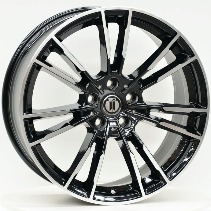 M440 20 Inch Staggered ET35 Black Machined