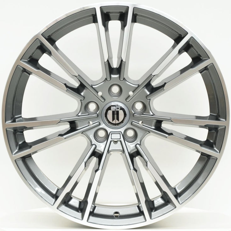 Load image into Gallery viewer, M440 20 Inch Staggered ET35 Grey Machined