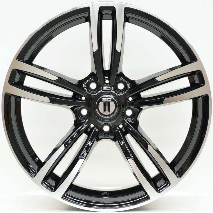 Load image into Gallery viewer, M450 19 Inch Staggered ET35 Black Machined
