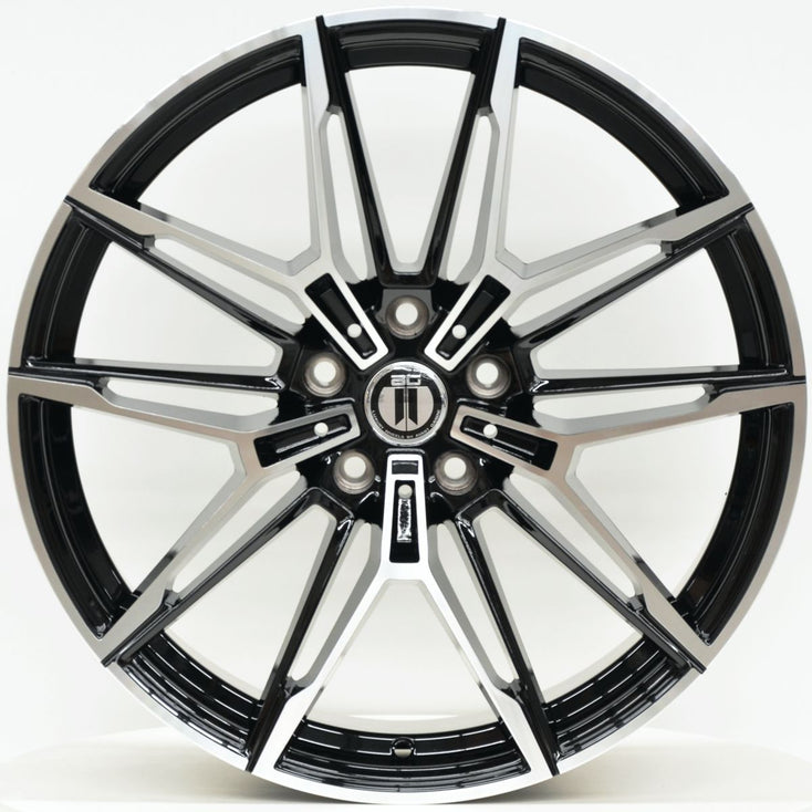 Load image into Gallery viewer, RF10 20 Inch Staggered ET26 5/112 Black Machined