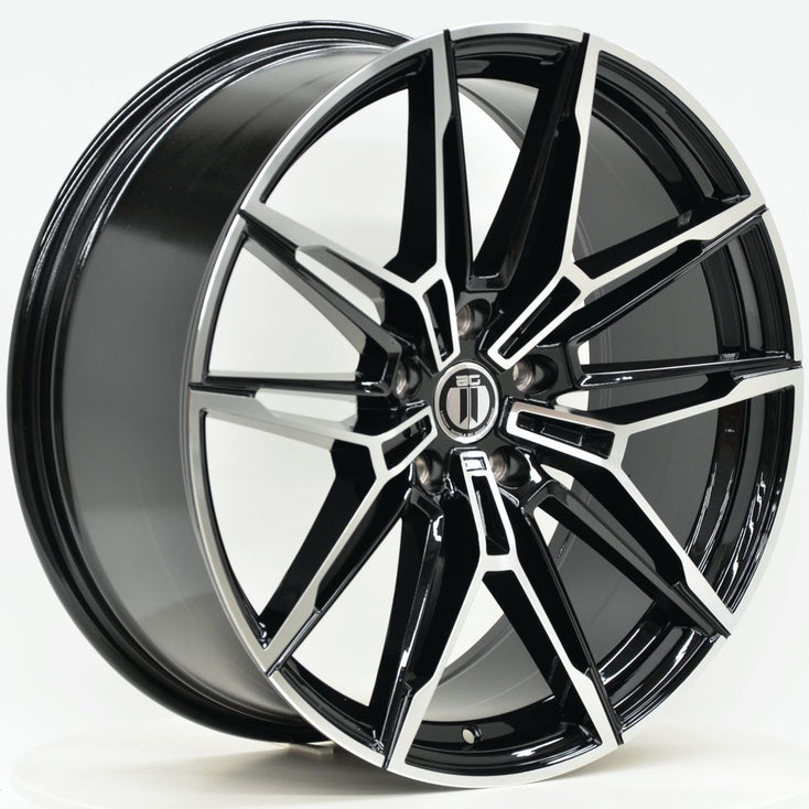 Load image into Gallery viewer, RF10 20 Inch Staggered ET26 5/112 Black Machined