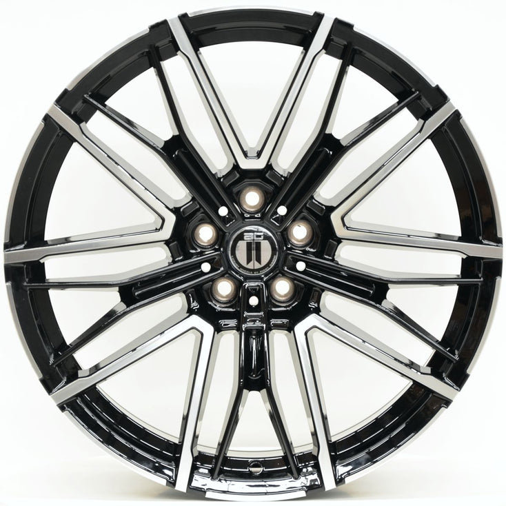 Load image into Gallery viewer, RF22 20 Inch Staggered ET26 5/112 Black Machined