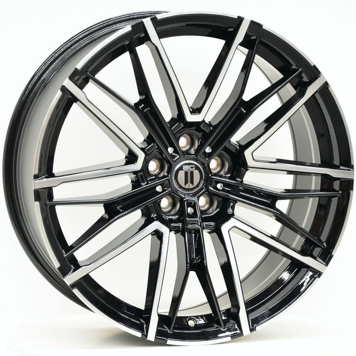 Load image into Gallery viewer, RF22 20 Inch Staggered ET26 5/112 Black Machined