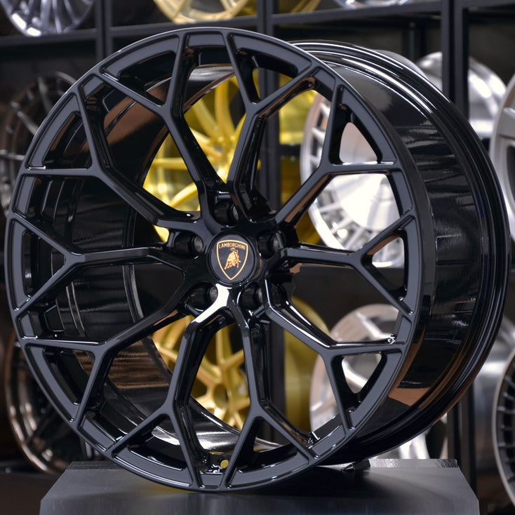 Load image into Gallery viewer, Forged LM612 Satin Black 20 Inch Wheels - Lamborghini Huracan