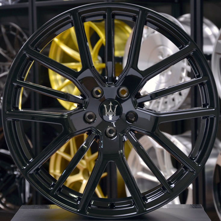 Load image into Gallery viewer, Forged MA01 Black 20 Inch Staggered Wheels - Maserati Ghibli