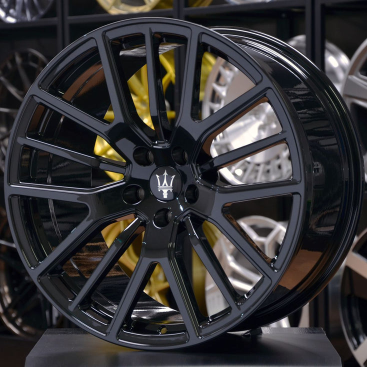 Load image into Gallery viewer, Forged MA01 Black 20 Inch Staggered Wheels - Maserati Ghibli