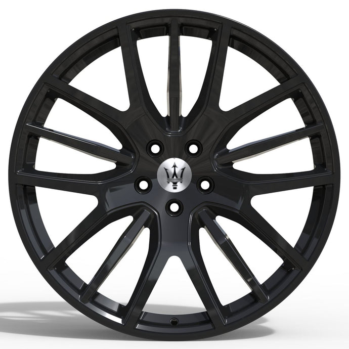 Forged MA01 Black 21 Inch Staggered Wheels - Maserati Levante