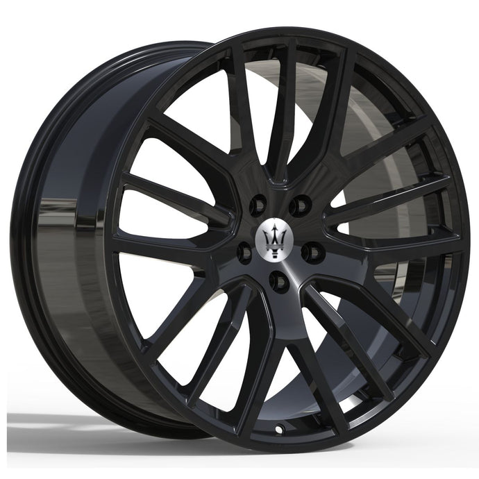 Forged MA1 OEM Plus 20 Inch Staggered Wheels Gloss Black - Maserati Ghibli