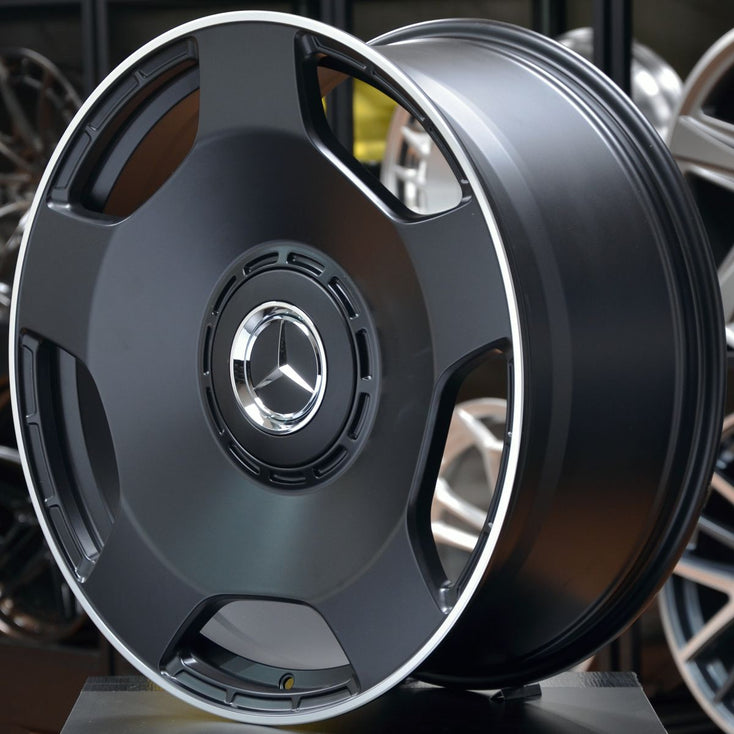 Load image into Gallery viewer, Forged MB120 Black Machined Lip 23 Inch Wheels - Mercedes G63 AMG G-Wagon