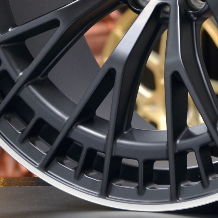 Load image into Gallery viewer, Forged MB127 Black Machined Lip 20 Inch Staggered Wheels - Mercedes C63 AMG Coupe C205