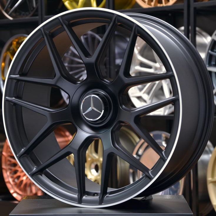 Load image into Gallery viewer, Forged MB138 Black Machined Lip 23 Inch Wheels - Mercedes G63 AMG G-Wagon