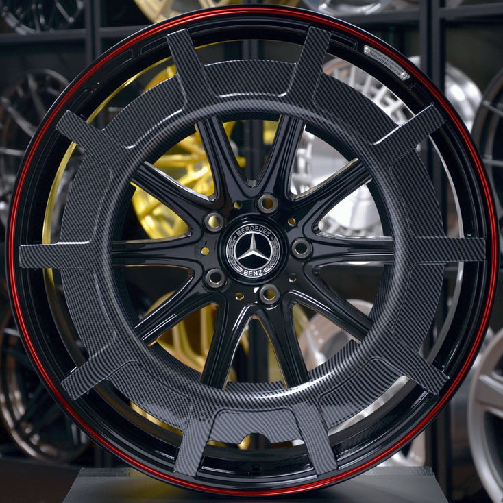 Load image into Gallery viewer, Forged MB195 Black Carbon Disc 24 Inch Wheels - Mercedes G63 AMG G-Wagon