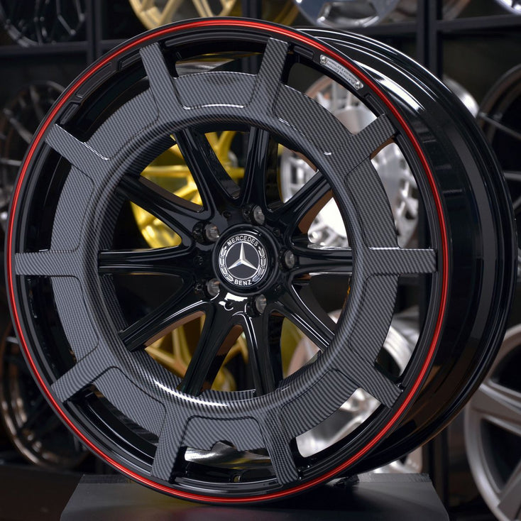 Load image into Gallery viewer, Forged MB195 Black Carbon Disc 24 Inch Wheels - Mercedes G63 AMG G-Wagon