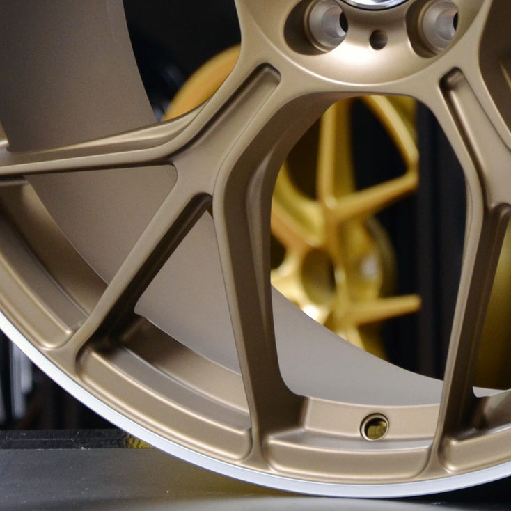 Load image into Gallery viewer, Forged MB165 Bronze Machined Lip 20 Inch Staggered Wheels - Mercedes C63 AMG W206