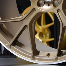 Load image into Gallery viewer, Forged MB165 Bronze Machined Lip 20 Inch Staggered Wheels - Mercedes C43 AMG W206

