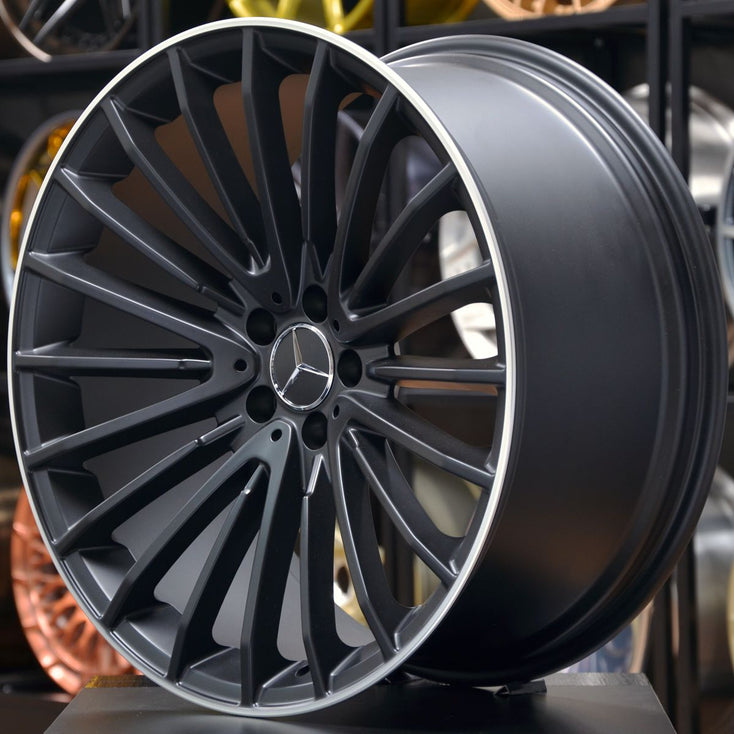 Load image into Gallery viewer, Forged MB178 Black Machined Lip 21 Inch Staggered Wheels - Mercedes Benz GLC63 AMG