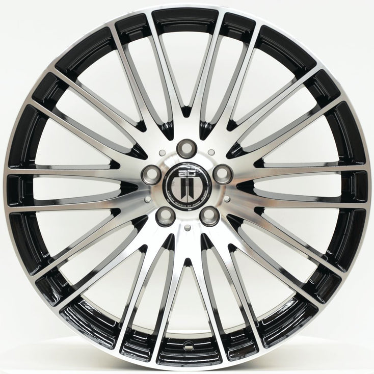 Load image into Gallery viewer, AM300 20x8.5 ET35 5/112 Black Machined Face