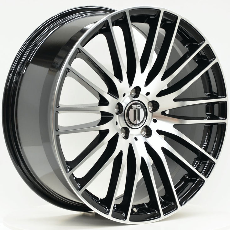 Load image into Gallery viewer, AM300 20x8.5 ET35 5/112 Black Machined Face