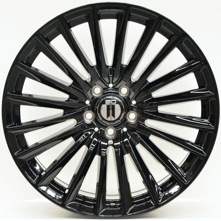 Load image into Gallery viewer, AM350 19 Inch Staggered ET42 Gloss Black