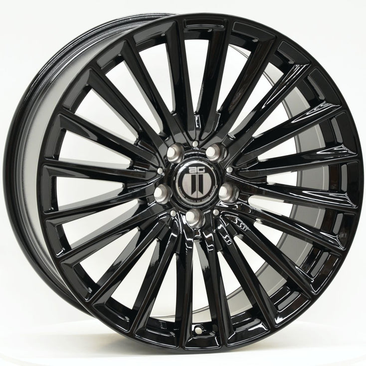 Load image into Gallery viewer, AM350 19 Inch Staggered ET42 Gloss Black