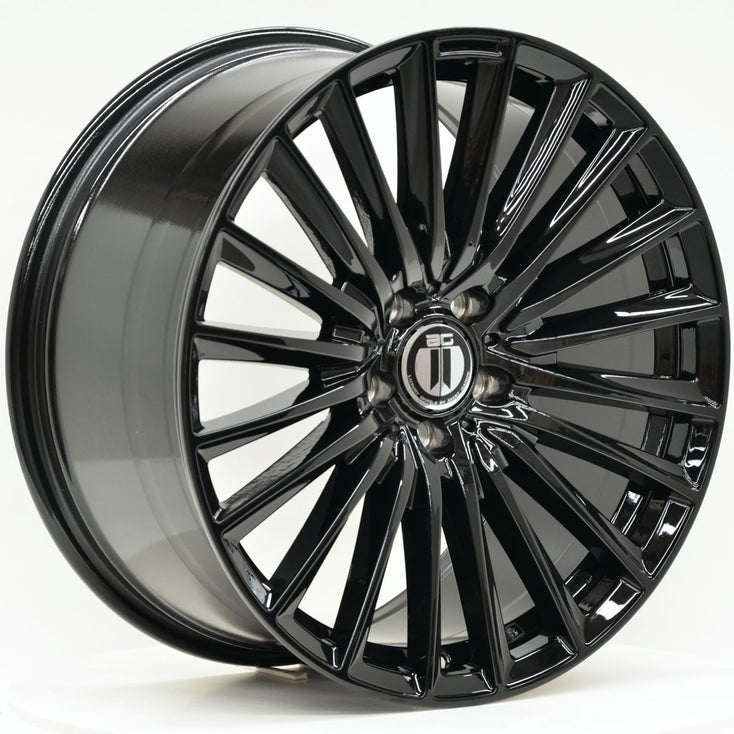 Load image into Gallery viewer, AM350 19 Inch Staggered ET42 Gloss Black