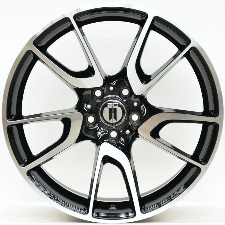 Load image into Gallery viewer, AM430 19 Inch Staggered ET30 Black Machined Face