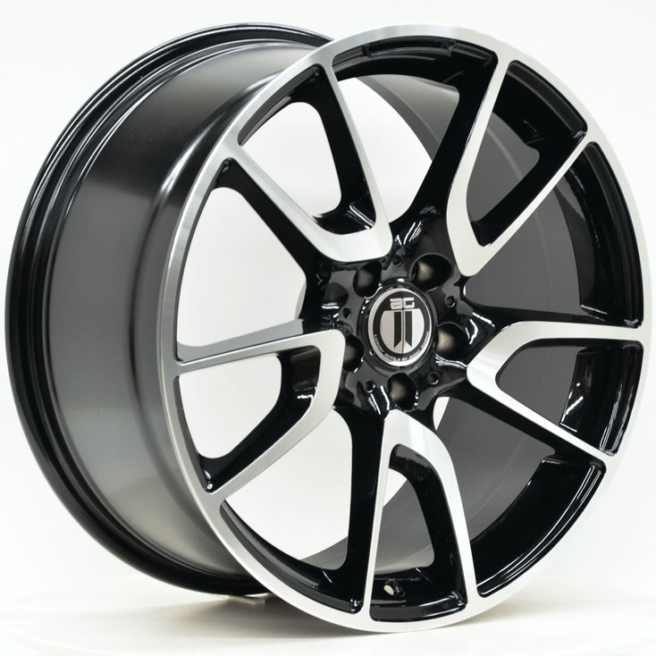 Load image into Gallery viewer, AM430 19 Inch Staggered ET42 Black Machined Face
