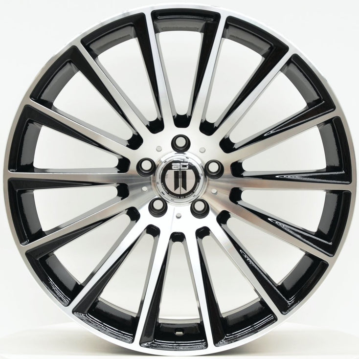 Load image into Gallery viewer, AM500 20x8.5 ET42 5/112 Black Machined Face
