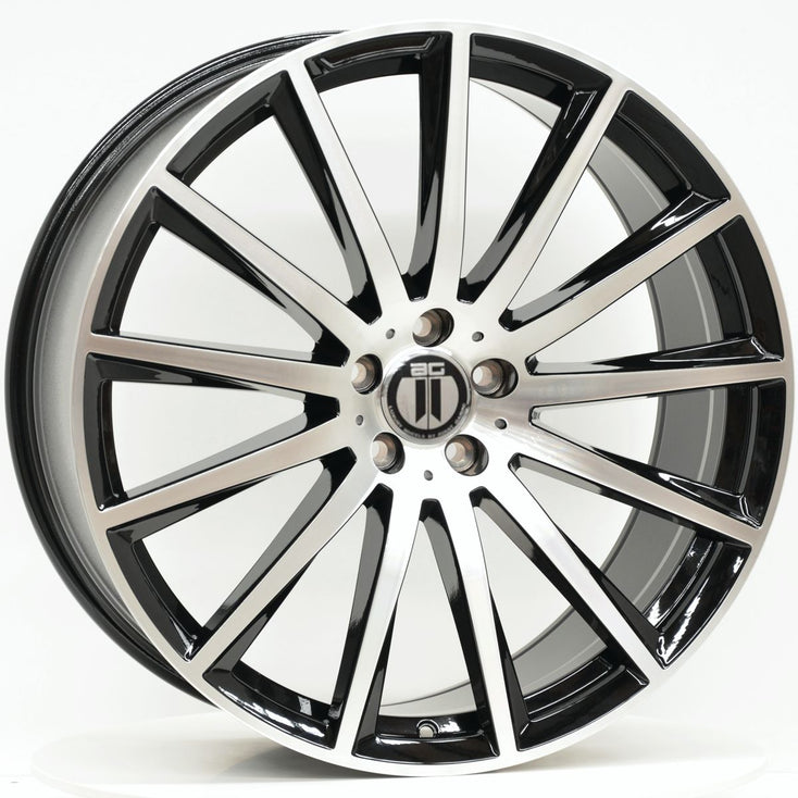 Load image into Gallery viewer, AM501 22 Inch Staggered Black Machined Face