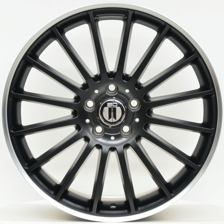 Load image into Gallery viewer, AM550 19 Inch Staggered ET44 Satin Black Machined Lip