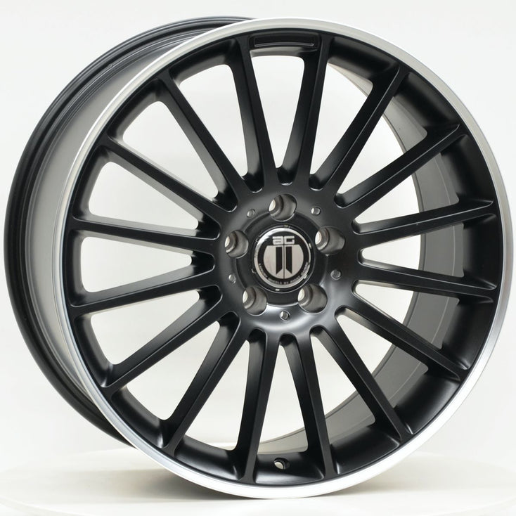 Load image into Gallery viewer, AM550 19 Inch Staggered ET44 Satin Black Machined Lip