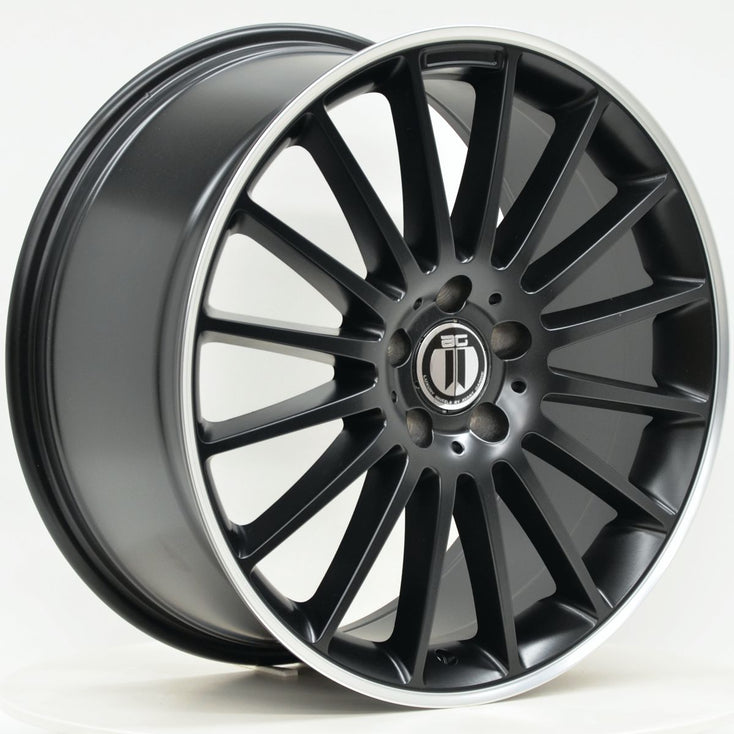 Load image into Gallery viewer, AM550 19 Inch Staggered ET44 Satin Black Machined Lip