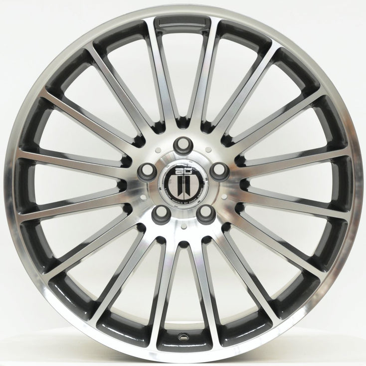 Load image into Gallery viewer, AM550 19 Inch Staggered ET44 Grey Machined Face